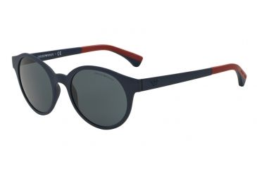Image of Armani EA4045 Sunglasses 512287-51 - Matte Blue Frame, Grey Lenses