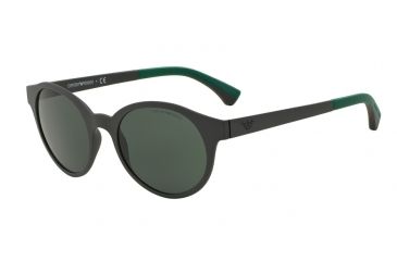 Image of Armani EA4045 Sunglasses 534171-51 - Matte Grey Frame, Grey Green Lenses