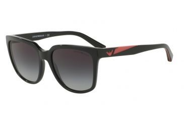 Image of Armani EA4070F Sunglasses 50178G-55 - Black Frame, Grey Gradient Lenses