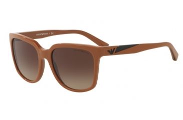 Image of Armani EA4070F Sunglasses 551113-55 - Biscuit Frame, Brown Gradient Lenses