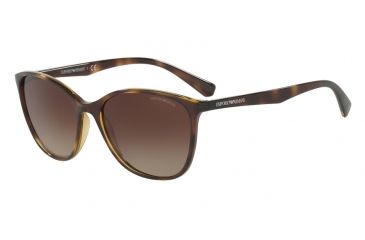 Image of Armani EA4073 Sunglasses 502613-56 - Havana Frame, Brown Gradient Lenses