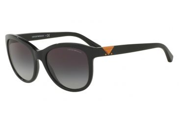 Image of Armani EA4076 Sunglasses 50178G-56 - Black Frame, Grey Gradient Lenses