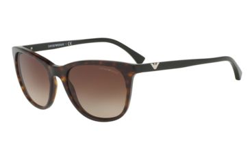 Image of Armani EA4086F Sunglasses 502613-56 - Dark Havana Frame, Brown Gradient Lenses