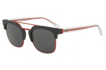 Image of Armani EA4093 Sunglasses 504287-52 - Matte Black Frame, Grey Lenses