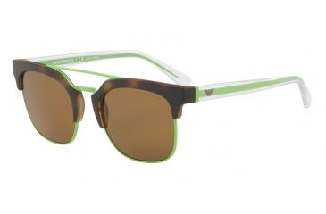 Image of Armani EA4093 Sunglasses 508983-52 - Matte Havana Frame, Polar Brown Lenses