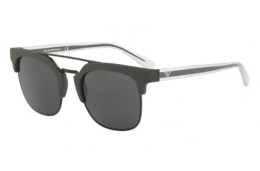 Image of Armani EA4093 Sunglasses 557487-52 - Matte Green Frame, Grey Lenses