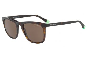 Image of Armani EA4105F Sunglasses 508973-53 - Matte Havana On Havana Frame, Brown Lenses