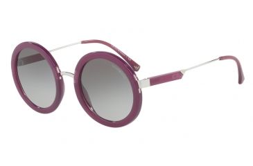 Image of Armani EA4106 Sunglasses 561111-51 - Opal Violet Frame, Grey Gradient Lenses