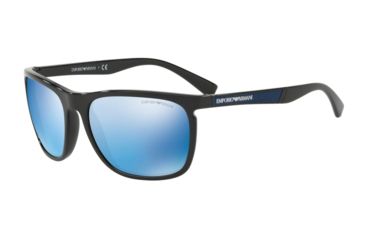 Image of Armani EA4107 Single Vision Prescription Sunglasses, 59mm, Black, EA4107-501755-59-SV