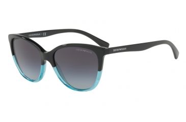 Image of Armani EA4110 Sunglasses 56328G-55 - Black Azure Frame, Grey Gradient Lenses