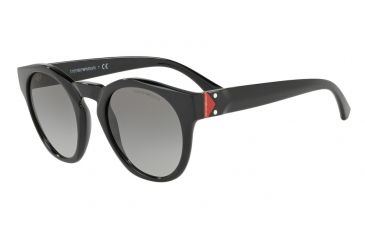 Image of Armani EA4113F Sunglasses 501711-51 - Black Frame, Grey Gradient Lenses