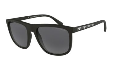 Image of Armani EA4124 Bifocal Prescription Sunglasses, 57mm, Matte Black, EA4124-573381-57-BI