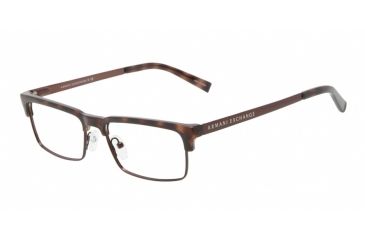 Image of Armani Exchange AX1007 Progressive Prescription Eyeglasses 8037-53 - Tortoise Frame