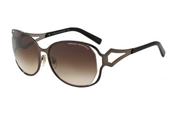 Image of Armani Exchange AX2009S Sunglasses 603313-59 - Chocolate Brown Frame, Khaki Gradient Lenses