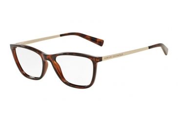 Image of Armani Exchange AX3028F Single Vision Prescription Eyeglasses 8037-53 - Tortoise Frame
