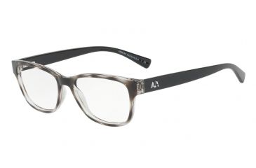 Image of Armani Exchange AX3041 Eyeglass Frames 8216-53 - Tr Grey/top Grey Havana Frame