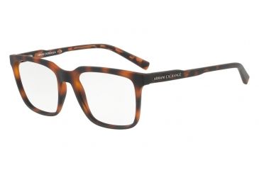Image of Armani Exchange AX3045F Progressive Prescription Eyeglasses 8029-55 - Matte Havana Frame