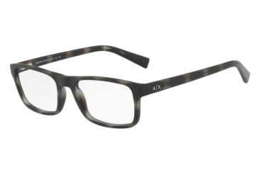 Image of Armani Exchange AX3046F Progressive Prescription Eyeglasses 8229-56 - Matte Grey Havana Frame