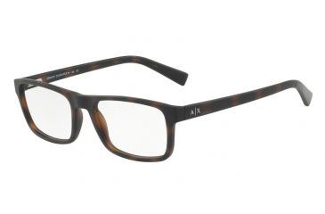 Image of Armani Exchange AX3046F Progressive Prescription Eyeglasses 8231-56 - Matte Havana Frame