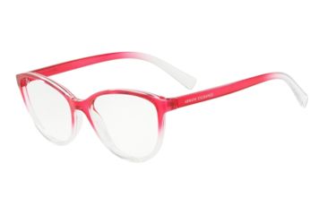 Image of Armani Exchange AX3053F Eyeglass Frames 8254-54 - Transp Pink/Crystal Frame