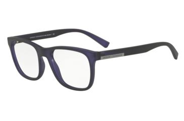 Image of Armani Exchange AX3056 Eyeglass Frames 8278-53 - Matte Transparent Blue Navy