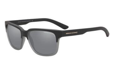 Image of Armani Exchange AX4026S Sunglasses 81226G-56 - , Light Grey Mirror Black Lenses