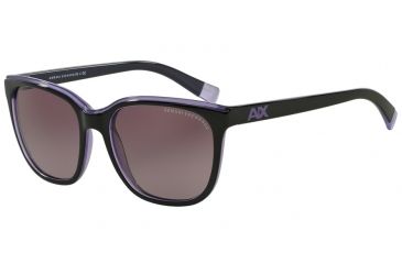 Image of Armani Exchange AX4031F Sunglasses 81458H-55 - Black /violet Trans Frame, Purple Gradient Lenses