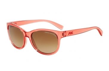 Image of Armani Exchange AX4044S Sunglasses 816413-55 - Transparnt Coral Frame, Brown Gradient Lenses