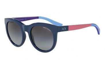 Image of Armani Exchange AX4053S Sunglasses 81928G-51 - Blue Frame, Grey Gradient Lenses
