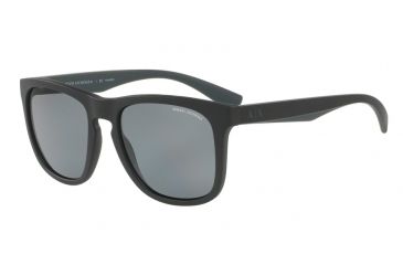 Image of Armani Exchange AX4058S Sunglasses 819981-55 - Matte Black Frame, Polar Grey Lenses