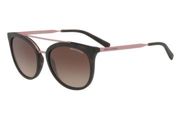Image of Armani Exchange AX4068S Sunglasses 802913-55 - Matte Havana Frame, Brown Gradient Lenses