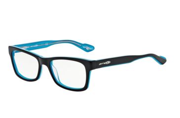 Image of Arnette AN7038 AN7038 Progressive Prescription Eyeglasses, 51mm, Black On Turquoise, AN7038-1159-51-PRO