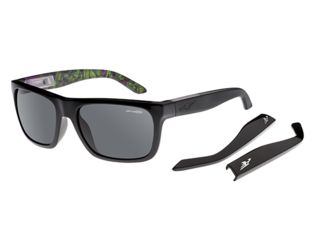 Image of Arnette Dropout Sunglasses, Gloss Black w/ Plant Graphic  Frame, Grey Lens-AN4176-22