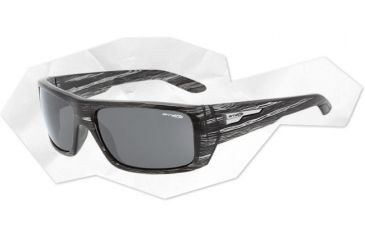 Image of Arnette Munson Sunglasses - Stripped Gry-Hvna Frame and Polarized Grey Lens AN4164-02
