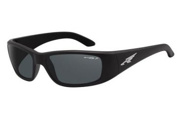 Image of Arnette Quick Draw Sunglasses, Fuzzy Black Frame, Polarized Grey Lens AN4178-07