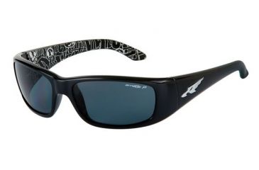 Image of Arnette Quick Draw Sunglasses, Gloss Black Frame, Polarized Grey Lens AN4178-04