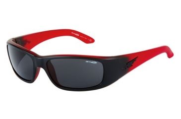 Image of Arnette Quick Draw Sunglasses, Matte Red/Black Fade Frame, Grey Lens AN4178-02