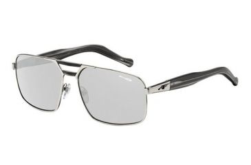 Image of Arnette Smokey Sunglasses, Gold/Striped Havana Frame, Grey/Green Lens AN3068-03