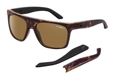 Image of Arnette Squaresville Sunglasses, Havana Frame, Polarized Brown Lens AN4184-03