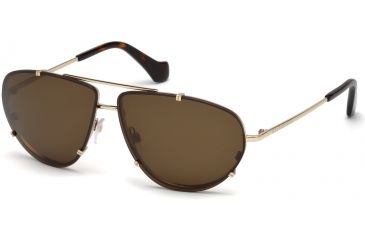 Image of Balenciaga BA0097 Sunglasses - Gold Frame Color, Roviex Lens Color