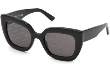 Image of Balenciaga BA0130 Sunglasses - Black Frame Color, Smoke Lens Color
