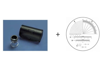 Image of Bausch &amp; Lomb Hastings Triplet Measuring 10x Magnifier Loupe w/ Bausch &amp; Lomb General Purpose Scale
