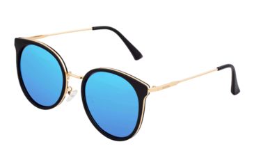 Image of Bertha Brielle Polarized Sunglasses - Women's, Black/Blue, One Size, BRSBR040BL