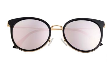 Image of Bertha Brielle Polarized Sunglasses - Women's, Black/Rose Gold, One Size, BRSBR040RG