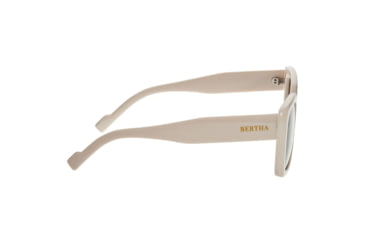 Image of Bertha Wendy Polarized Sunglasses - Womens, Cream Frame, Lens Black, Cream/Black, One Size, BRSBR052C4