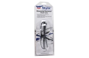 Image of Birchwood Casey Skyte Shooting Glasses Black Frame Clear Lens, BC-43121