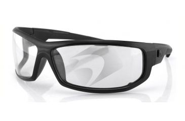 Image of Bobster AXL Sunglasses, Black Frame, Anti-Fog Sunglasses, Clear Lenses EAXL001C