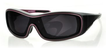 Image of Bobster ZOE Sunglasses - Black/Purple Frame, Anti-Fog Smoked BZOE401