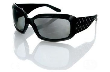 Image of Bobster Highway Honey Sunglasses, Black w/ Smoke Grey Lenses 