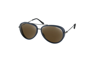 Image of Bobster Bobster Ice Sunglasses, Matte Navy/Gunmetal Frame, Silver Lens, BICE101HD